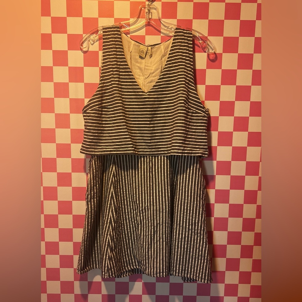 Paper Crane Black and White Tiered Sundress
